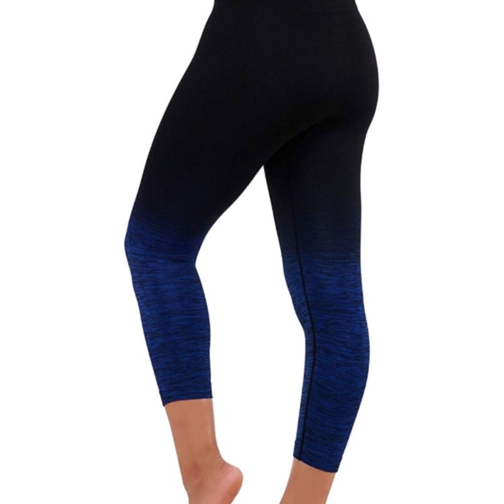 Blue and black ombré Capri leggings - Picture 3 of 3